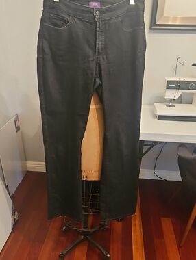 NYDJ Womens Black Stretch Bootcut Jeans